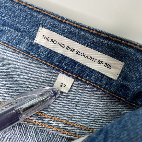 Aritzia Denim Forum Bo Mid Rise Slouchy BF Jeans Size 27 - Picture 12 of 16